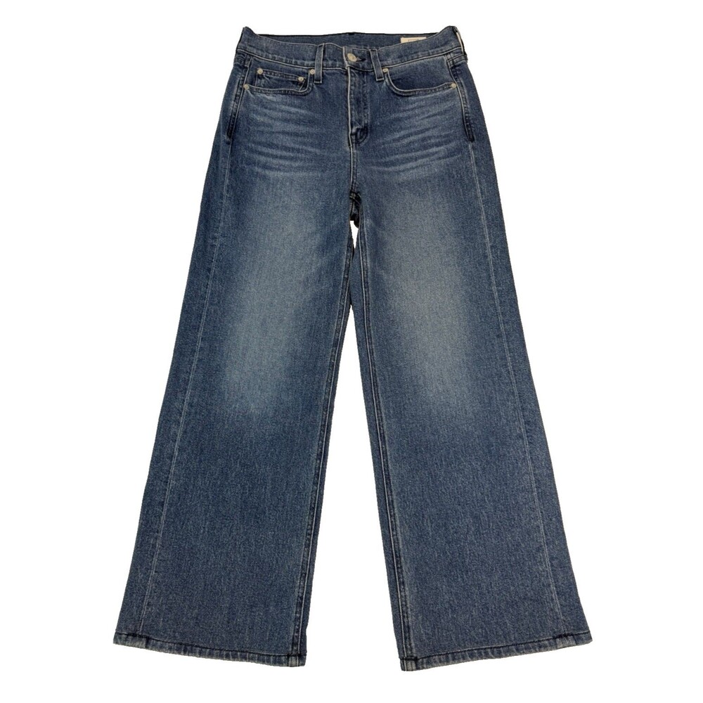 AYR The Secret Sauce Jeans Women's Size 29 Blue Wide Leg Cropped Denim